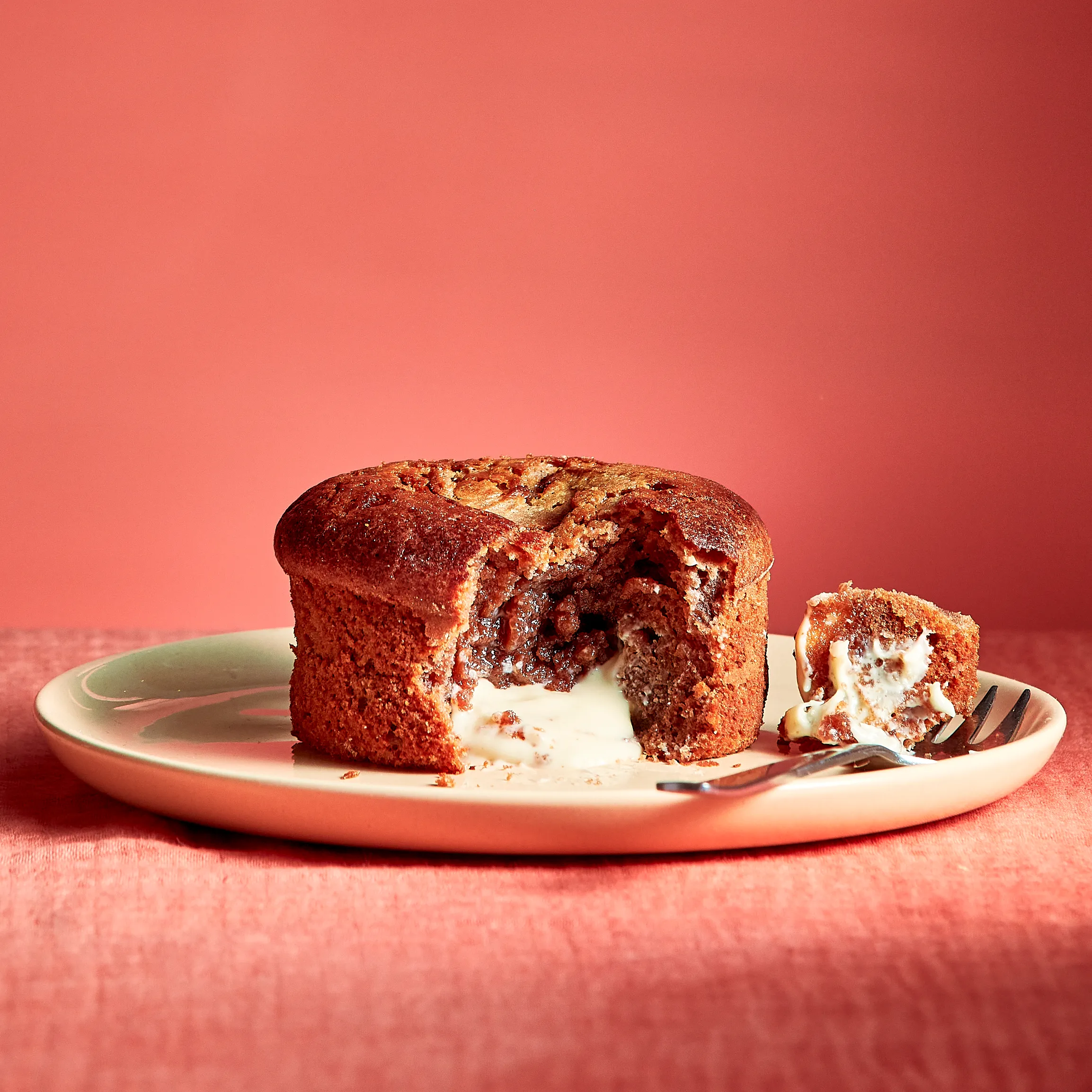 Lava cakejes met witte chocolade