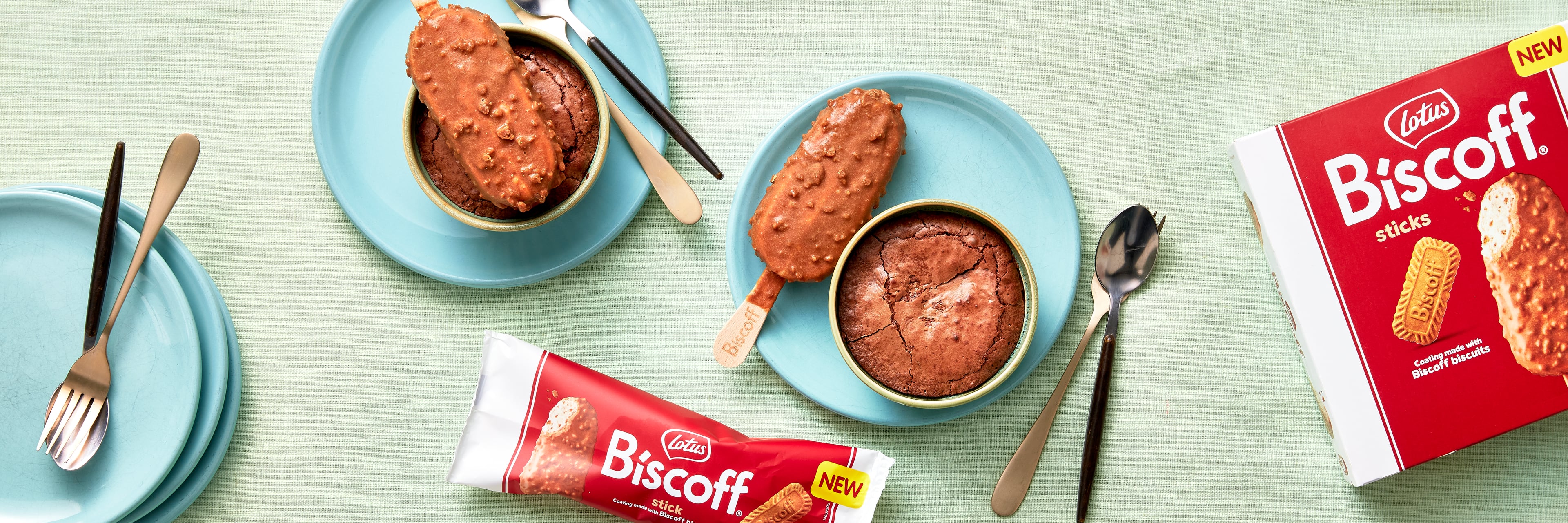 Chocoladecake met speculoos-ijsstick
