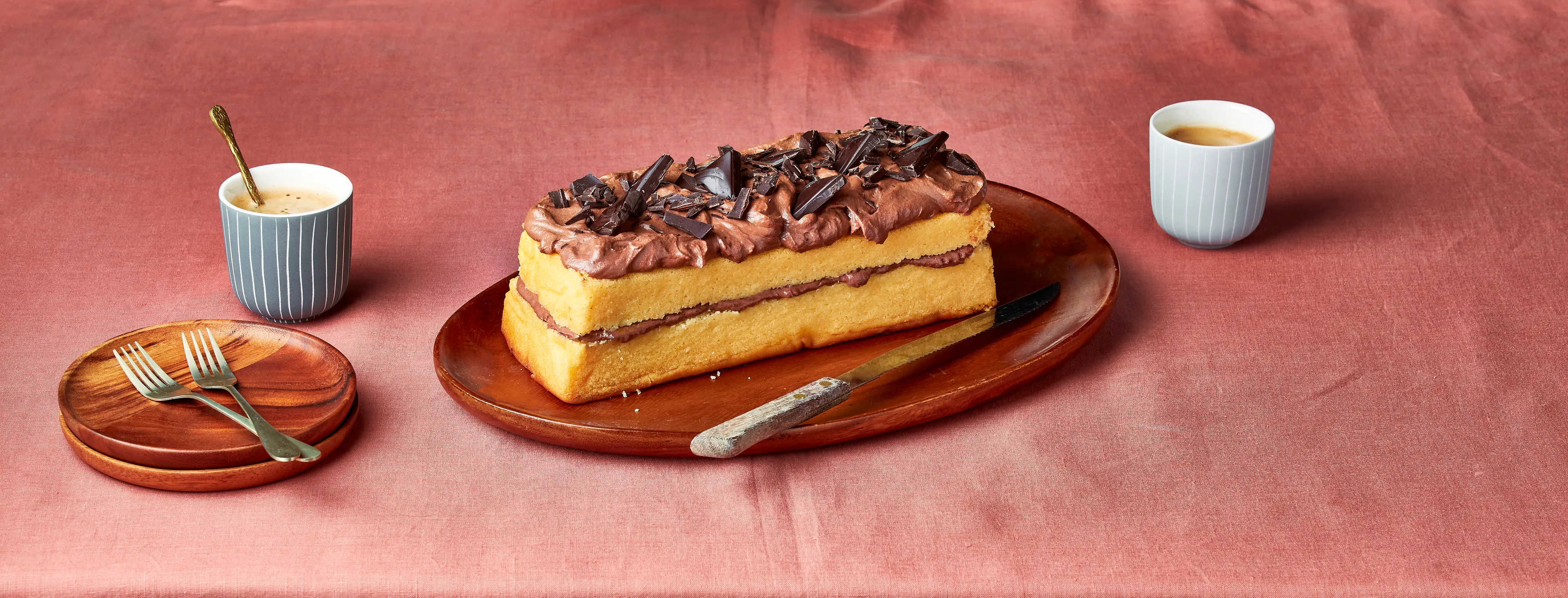 Boerencake met chocoladecrème