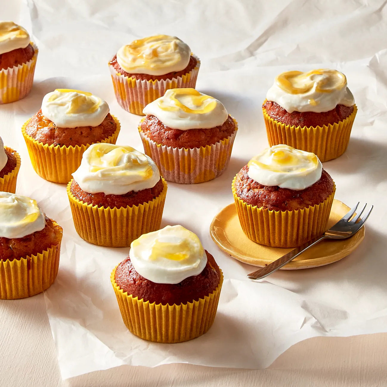 Lemon curd cupcakes met courgette