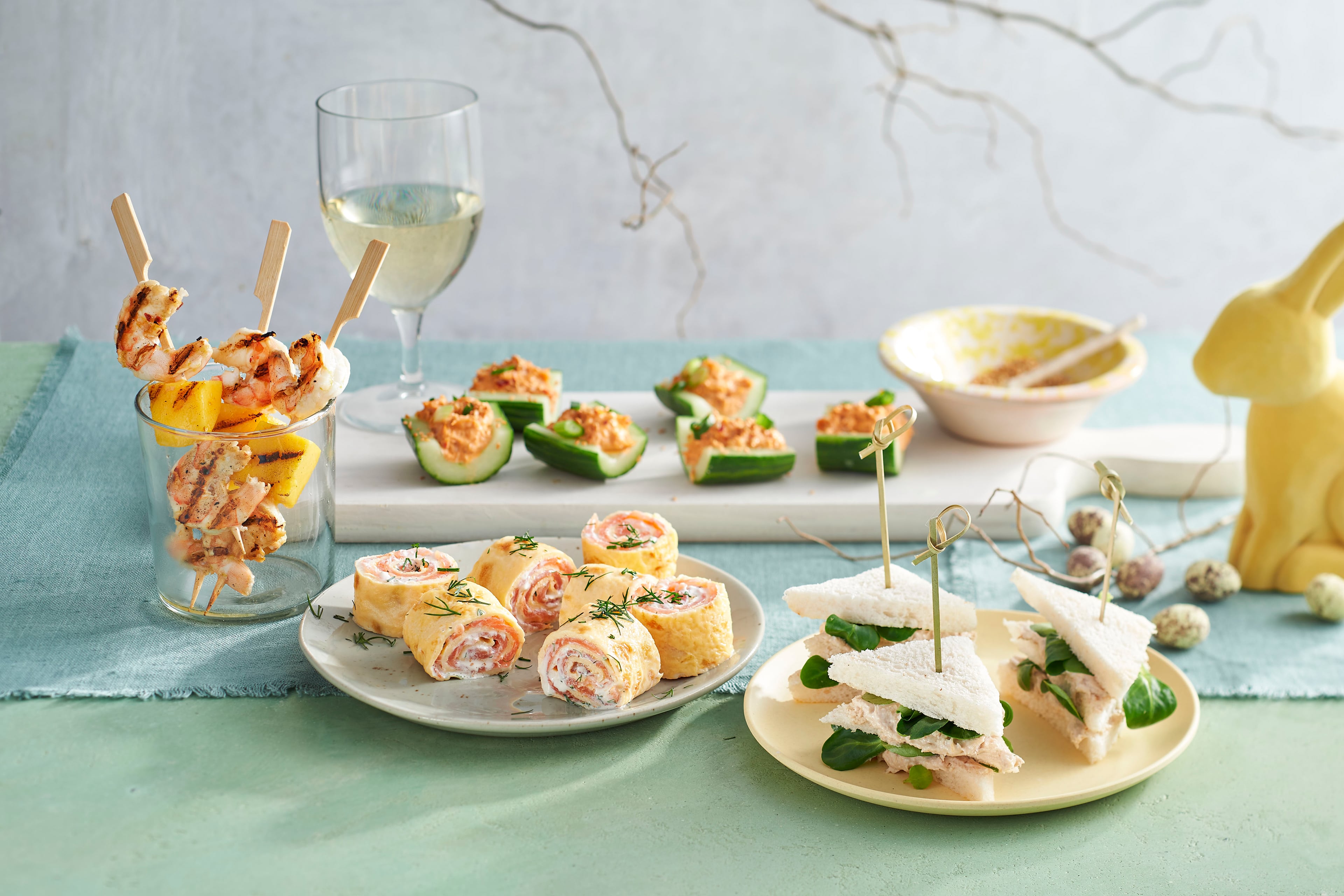 Omeletrolletjes met gerookte zalm
