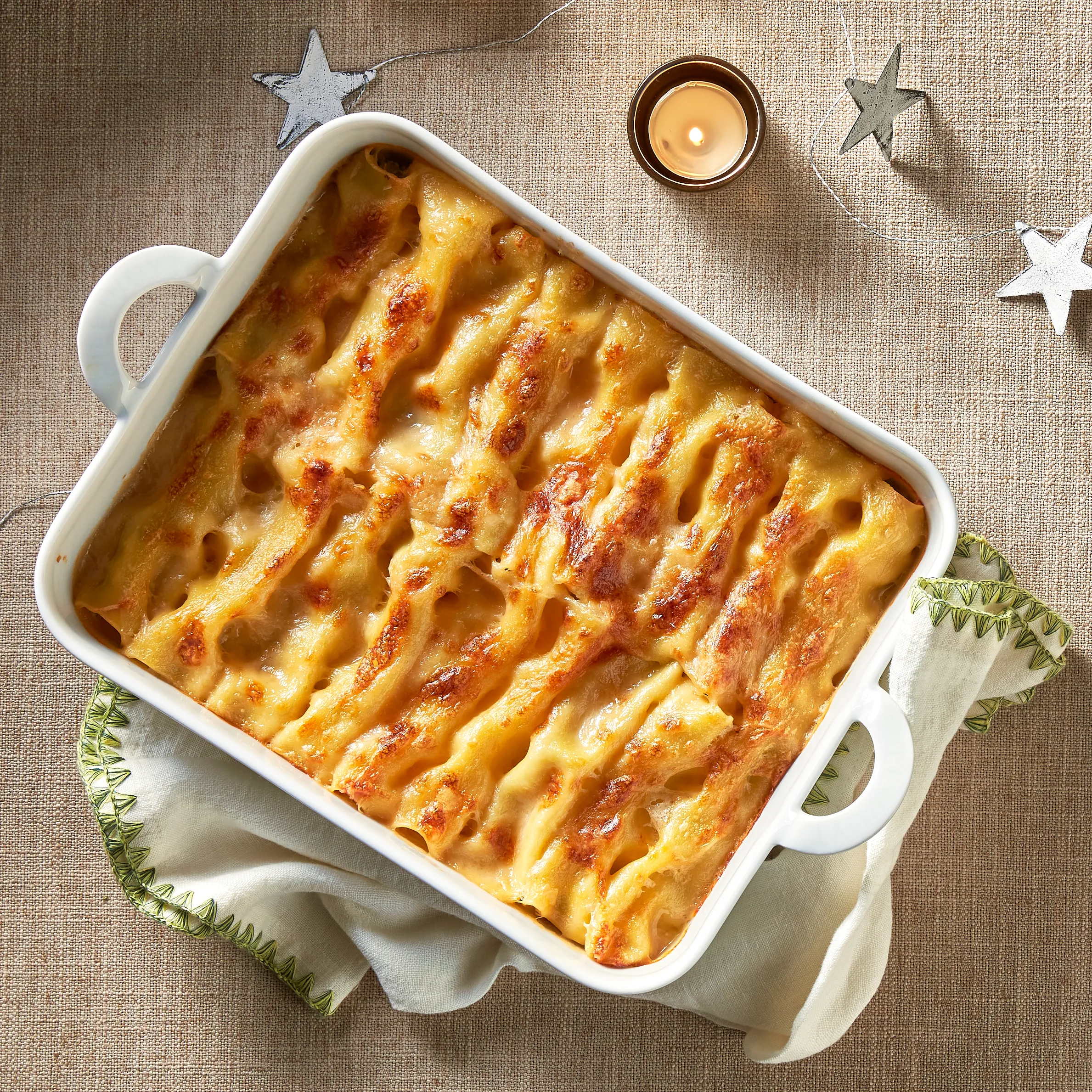 Cannelloni met ricotta, prei en gerookte zalm