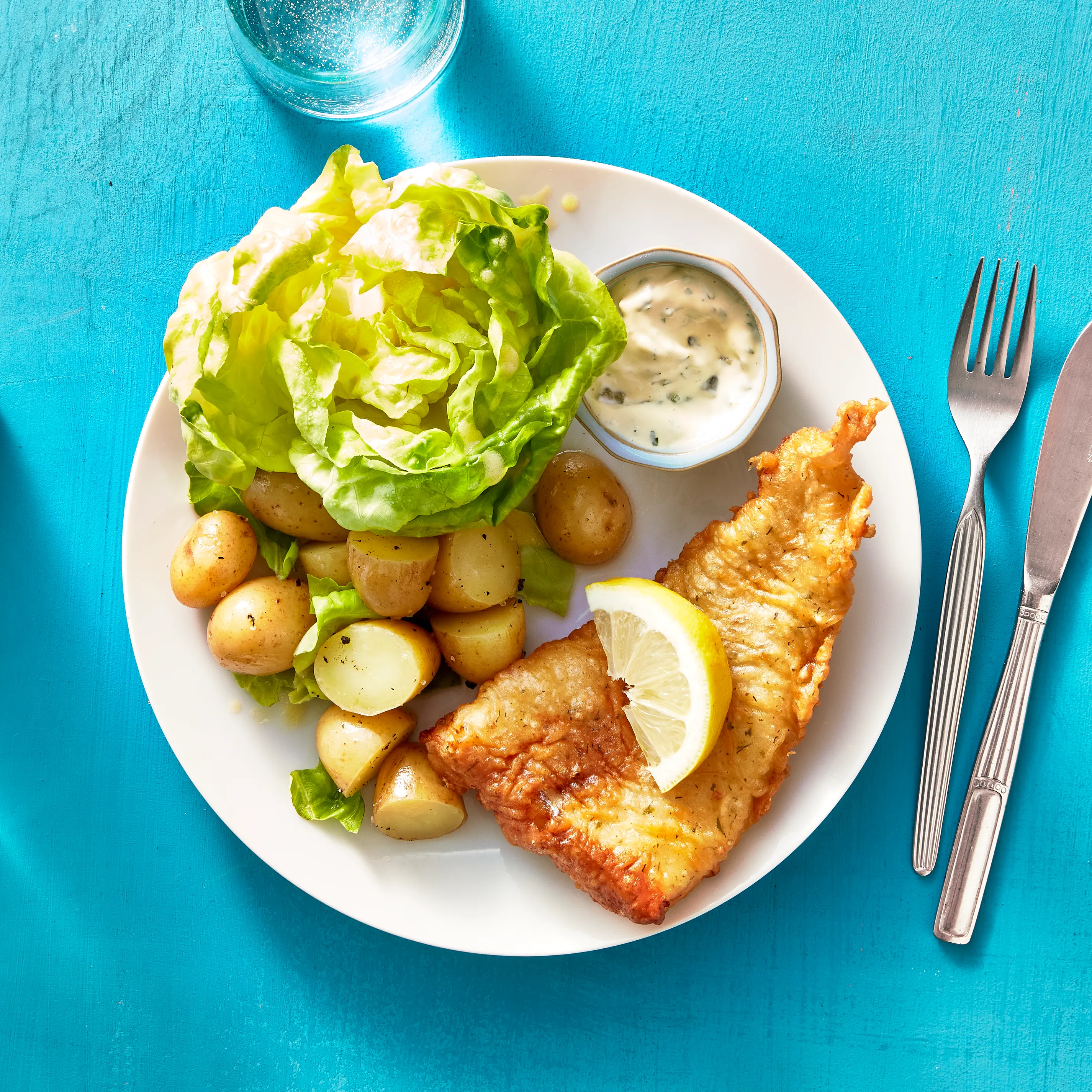 Lekkerbekje met krieltjes en remoulade